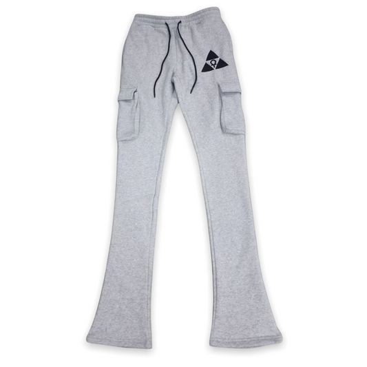 Cloud Gray Mega Stacked Sweat Pants