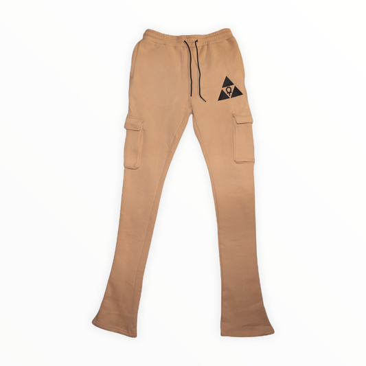 Sand Mega Stacked Sweat Pants