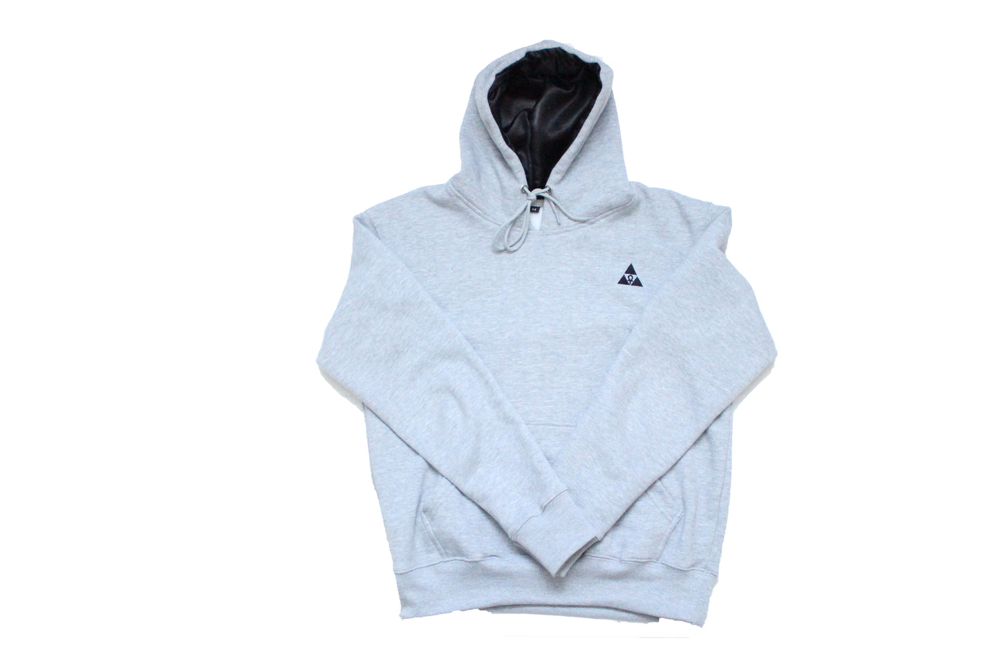 Unisex Gray Hoodie with Black Satin Lined Hoods