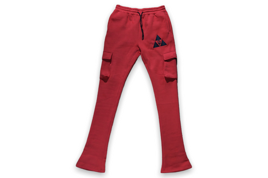 Burnt Orange Stacked Sweat Pants